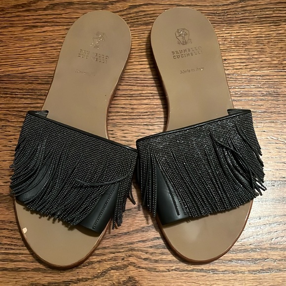 Brunello Cucinelli Monili Slide Sandals - Picture 1 of 9